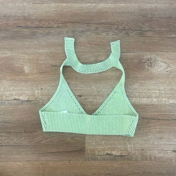 Paloma Wool Drew Ribbed Knit Top and Gaetana Shorts Set Willow Green Size Medium - Picture 5 of 11